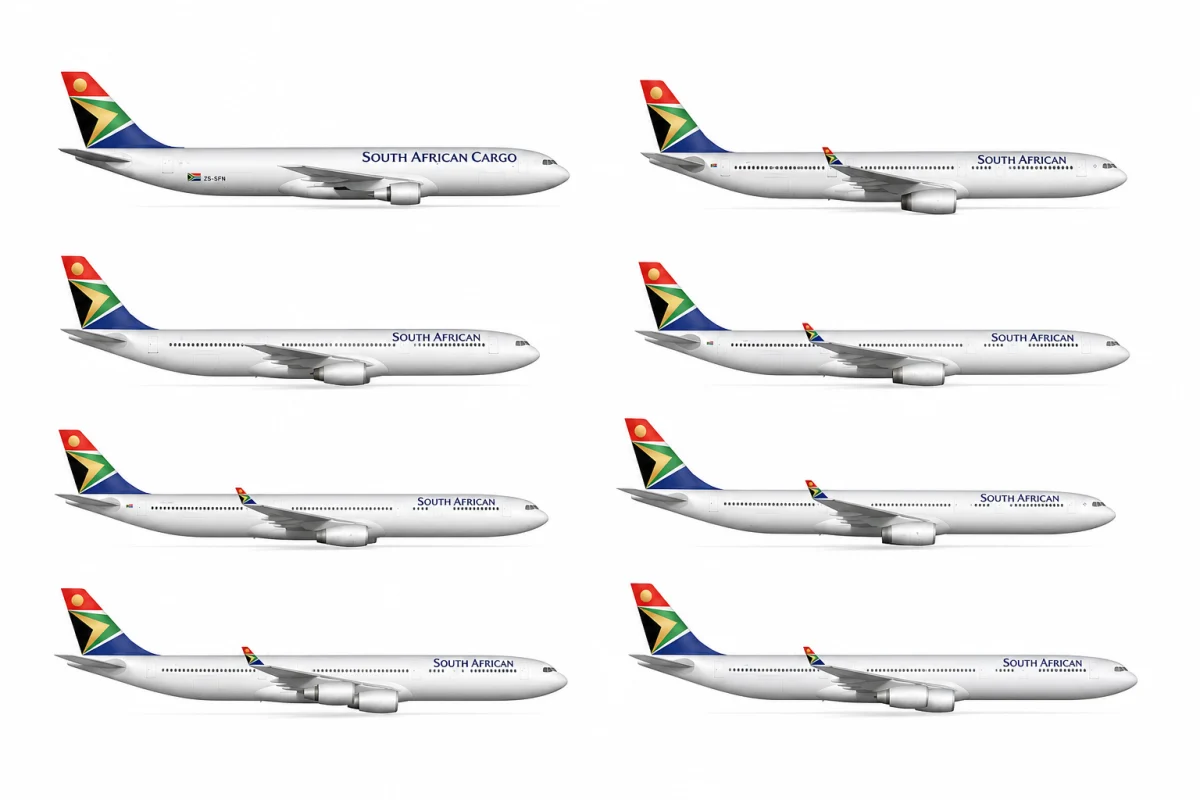 South African Airways fleet illustrations