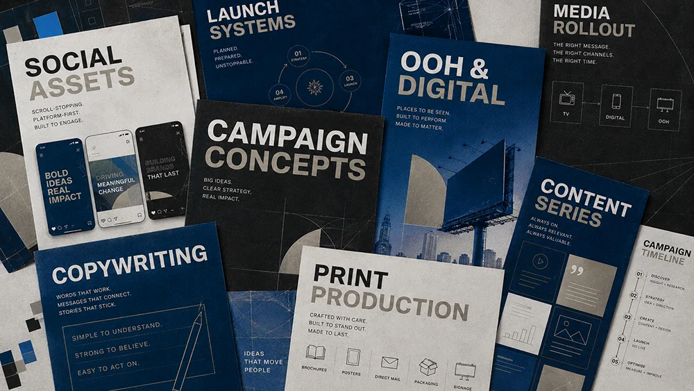 Campaign assets across social, print and digital formats
