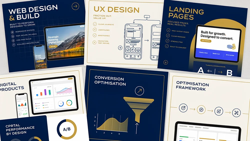 Website design - conversion-focused layout and UI